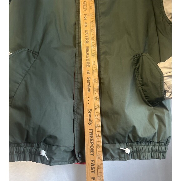 Allen Solly Reverse Bomber Flight Jacket Elastic Waist Length Snap Cuff Cotton - Picture 9 of 10